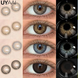 Qfdian  Color Contact Lenses Beauty Blue Lens Makeup Colorcon Fashion Natural Black Eyes Lens Natural Brown Lenses Fashion Lens