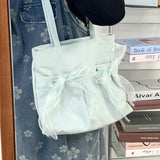 Qfdian  Luxury Design Bow Elegant Chic Handbags Trendy Office Lady Fashion Ins Underarm Bag Women Y2k Aesthetic All Match Shoulder Bags