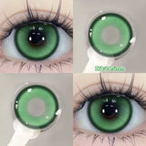 Qfdian  1pair Halloween Colored Contact Lenses With Cosplay Red Contact Lenses Blue Beauty Makeup Lens Purple Pupils Cute Lens