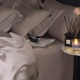 Qfdian 4Pcs Luxury Embroidery 1000TC Lyocell Eucalyptus Fiber Soft Silky Bedding Set Duvet Cover Set Bed Sheet/Fitted Sheet Pillowcases