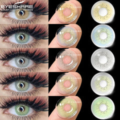 EYESHARE 2pcs Color Contact Lenses for Eyes Blue Green Colored Lenses Yearly Makeup Cosmetic Contact Lens for Eyes Contact Lense