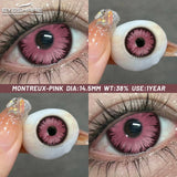 Qfdian 1Pair Fashion Makeup Pampas Series Yearly Purple Contacts Green Eyes Color Lenses Beauty Pupils Eye Color Green Lenses