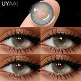 Qfdian  Color Contact Beauty Green Contact Lenses for Eyes Natural Lenses Blue Contacts for Women Eyes Makeup Gray/Brown Fashion