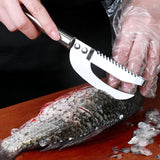 Qfdian Stainless Steel 3 in 1 Fish Scale Knife Sawtooth Peelers Scraping Boning Filleting Fish Scale Remover Tools Kitchen Accesories