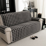 Qfdian  Simple Non Stick Sofa Cover Cloth Fixed Anti Slip One-piece Sofa Cushion for Autumn and Winter Soft Skin Friendly and Warm