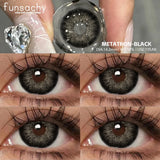 Qfdian  1pair Bloom Black Contact Lenses for Eyes Natural Cosmetic Brown Gray Pupil Eye Lens Color Lens Fashion Beauty Yearly