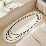 Qfdian  Premium Cashmere Bedside Rug - Ultra Soft Non-Slip Floor Mat for Bedroom & Living Room, Modern Minimalist Home Decor