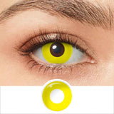 Qfdian Halloween Contact Lenses White Cat Eye Cosplay Contact Lenses Crazy Eye Contacts Whiteout Lens for Cosplay Anime Accessorie