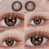 Qfdian Colored Contact Lenses Myopia Lenses with Diopters Cosmetic Contact Lens Wholesale 100 pcs Yearly Eye Beautiful Pupil Makeup