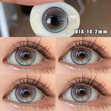 Qfdian Colored Contact 2Pcs 2024Year New  Lenses with Myopia Degree Grade 0.00- 8.00 Blue Green Beauty Pupilentes Soft Lens KSSEYE