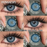 Qfdian  2pcs Black Series Color Contact Lenses Natural Gray Eye Lens Beautiful Pupils Yearly Fashion Brown Softlens Cosmetics