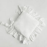 Qfdian Ruffles Chair Cushion Cover,100% Cotton Boho Chair Pad Slipcover Suitable for Living Room Dining Chair Pat, Stylish Seat