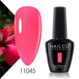 Qfdian  15ml 334 Blue Pink Colors Nail Gel Polish Soak Off UV LED Nail Lacquer Varnish Semi Permanent Nail Art Gel For Nail Art