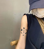 Qfdian  Crow Pilgrimage Herbal Juice Temporary Tattoos Durable Waterproof Fake Tattoo Sticker for Woman Man Realistic Body Art Tatoo
