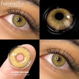 Qfdian  1 pair Gray Colorcon Contact Lenses for Eyes Beautiful Lenses Cosmetics Pupil Blue Lens Big Eyes Contacts Lens Yearly