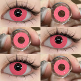 Qfdian  Cosplay Contact Lens Makeup Colored Pupils Cosmetics Beauty Red  Lenses Woman Cosplay Pink Pupils Halloween Color Contacts