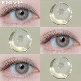Qfdian  1 Pair Color Contact Lenses Beauty Eyes Pupils Fashion Makeup Beauty Cosmetics Soft Green Natural Brown Lens Yearly Use