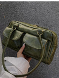 Qfdian Streetwear Fashion Women Purses and Handbags Office Lady Vintage All Match Shoulder Bags 2025 Casual Y2k Aesthetic Underarm Bag