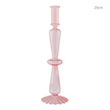 Qfdian Pink Wedding Table Centerpieces Candle Holder Wedding Decoration Flower Vase Home Decoration Accessories Vases Room Decor