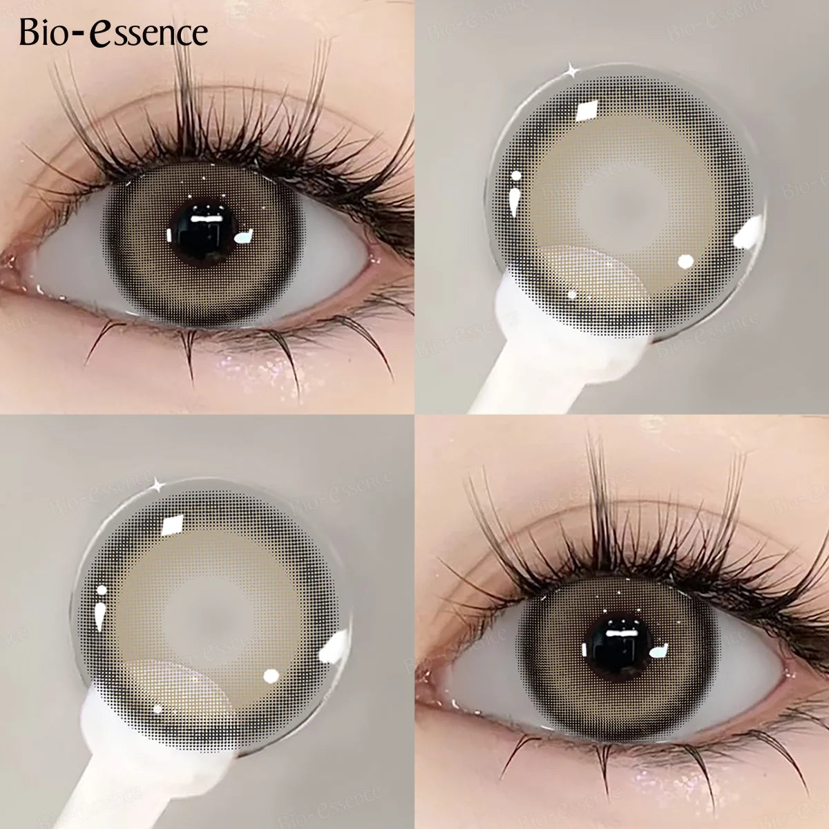 Qfdian 1 Pair Natural Color Contact Lenses Korean Brown Lenses Beauty Fashion Gray Lense Blue Lenses with High Quality Lens