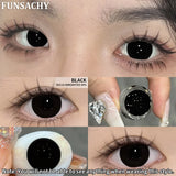 Qfdian  1 Pair Red Cosplay Contact Lenses for Eyes Vampire Black White Lenses for Halloween Eye Makeup Eye Contacts Beauty Lens