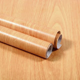 Qfdian 40CM X 1M Thickened Anti Fouling Waterproof Wood Grain Self-adhesive PVC Modern Furniture Decorative Wallpaper