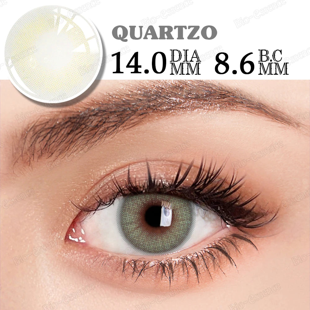 Qfdian 1 Pair Colored Contact Lenses for Eyes Gray Eye Contacts Blue Lenses Natural Fashion Lenses Cosmetic Eyes Contact