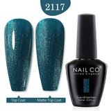 Qfdian  15ml UV Gel Nail Polish Semi Permanent Gel Varnish Enamel Brown Nail Gel Design Red Nails Art Nude Color Glitter Manicure