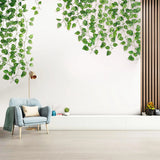 Qfdian  Artificial Creeper Leaf Silk Ivy Hanging Leaf Garland Plant  Home Bathroom Wedding Garden Decoration Green Vine 200CM