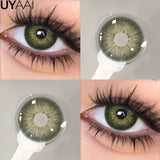 Qfdian  Contact lenses Makeup Color Contacts Lens Colorcon Water Light Cosmetics Blue Eyes Lens Beauty Green Pupils Fashion Eyes
