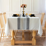 Qfdian  ‌Nordic Tablecloth Waterproof and Easy To Clean Rectangular Household Dining Table Cloth Simple Dustproof and Wear-resistant