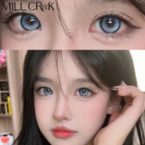 Qfdian Color Contact Lenses Yearly Eye Contacts 2pcs Colored Cosmetic Contacts Pupils Beauty Makeup Color Eyes Contact Lenses Natural