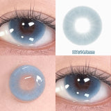 Qfdian  2pc Colored Contact Lenses Crystal Blue Big Eyes Doll Eyes Natural Black Gray Pupils  Lens Brown Sparkles Contact Lenses