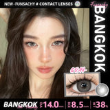 Qfdian  1 Pair Colored Contact Lenses Eye Color Lenses Natural Lenses Pupils Brown Blue Grey Fashion Lens Yearly Cosmetics Lens