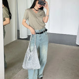 Qfdian Korean Streetwear Fluffy Shoulder Bags Fashion Y2k Aesthetic Vintage Women's Handbags Casual All Match Ins Underarm Bag Trendy