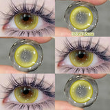 Qfdian  New Green Contact Lenses Beauty Eye lenses Myopia Color Contact Lenses for Eyes Natural Color Pupils Blue Lens 2pcs/pair