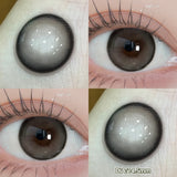 Qfdian  1 PAIR Big Brown Contact Lenses for Makeup Eyes Big Black Lenses Myopia Color Contact Lenses Belleza Pupils Grey Lenses
