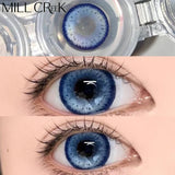 Qfdian Color Contact Lenses Yearly Eye Contacts 2pcs Colored Cosmetic Contacts Pupils Beauty Makeup Color Eyes Contact Lenses Natural