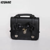 Qfdian New Women All Match Vintage Jk Bags Girs Fashion Y2k Aesthetic Chic Bow Shoulder Bag Streetwear Ins Casual Crossbody Bags