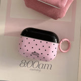 Qfdian Korea Cute Black Polka Dots Soft Cover Case For Apple AirPdos 1 2 3 4 Pro 2 Earphone Protection Cases Cartoon Lovely Cat Pendant