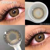Qfdian  1pair METATRON Color Contact Lenses for Eyes Brown Eye Contacts Gray Pupils Yearly Use Women Cosmetics Color Eye Lens