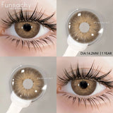 Qfdian 1 pair Colorcon Contact Lenses for Eyes Black Lenses Beautiful Cosmetic Pupil Blue Lenses Big Eyes Contacts Lens Yearly