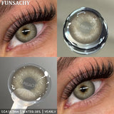 Qfdian  2pcs Blue Color Contact Lenses for Eyes High Quality Brown Natural Lens Green Pupils Korean Soft Lens Cosmetic Yearly