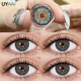 Qfdian  Color Contact Lenses Natural Contact Lens NEW Siri Series Makeup Colored Pupils Cosmetics Beauty Green Lenses Blue Pupils