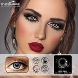 Qfdian 2pcs Natural Colored Contact Lenses For Eyes Blue Colored Contact Lens For Eyes Yearly Beautiful Makeup Contact Lenses