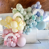 Qfdian  Pastel Balloons Garland Kit Macaron Latex Balloon Arch Easter 1st Birthday Party Decor Baby Shower Wedding Globos Set Decoration