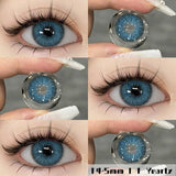 Qfdian 1pair Natural Color Contact Lenses for Eyes Brown Contacts Gray Lenses Fashion Lenses Blue Eyes Contacts Lenses