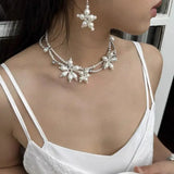Qfdian  New Arrival Women's Bohemian Artificial Pearl Flower Pendant Necklace Choker Jewelry Gift Wholesale Dropshipping