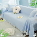 Qfdian Cooling Summer Sofa Slipcovers for 1/2/3/4 Seat Ice Silk Couch Cover Non Slip Dogs Cats Pet Kids Living Room Furniture Protector