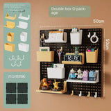 Qfdian Wall Mounted Hole Board Wall Shelf  Storage Rack for Remote Control DIY Display Wall Organizer Home Storage Board